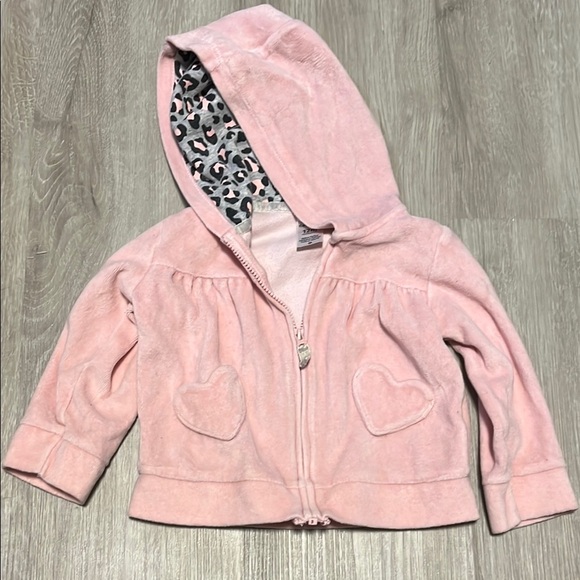 4 for $20 Pink Hooded Jacket with Heart Pockets - Picture 1 of 1